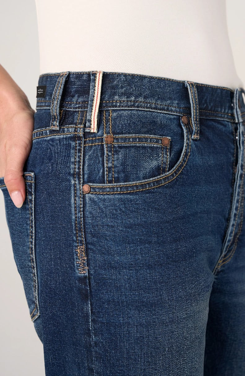 Sloane Mid Rise Girlfriend Jeans - Comet Blue