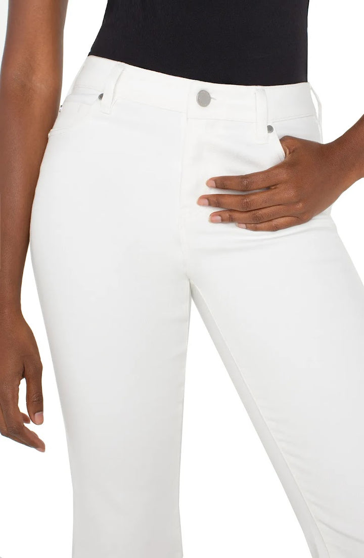 Hannah Crop Flare Jeans - White