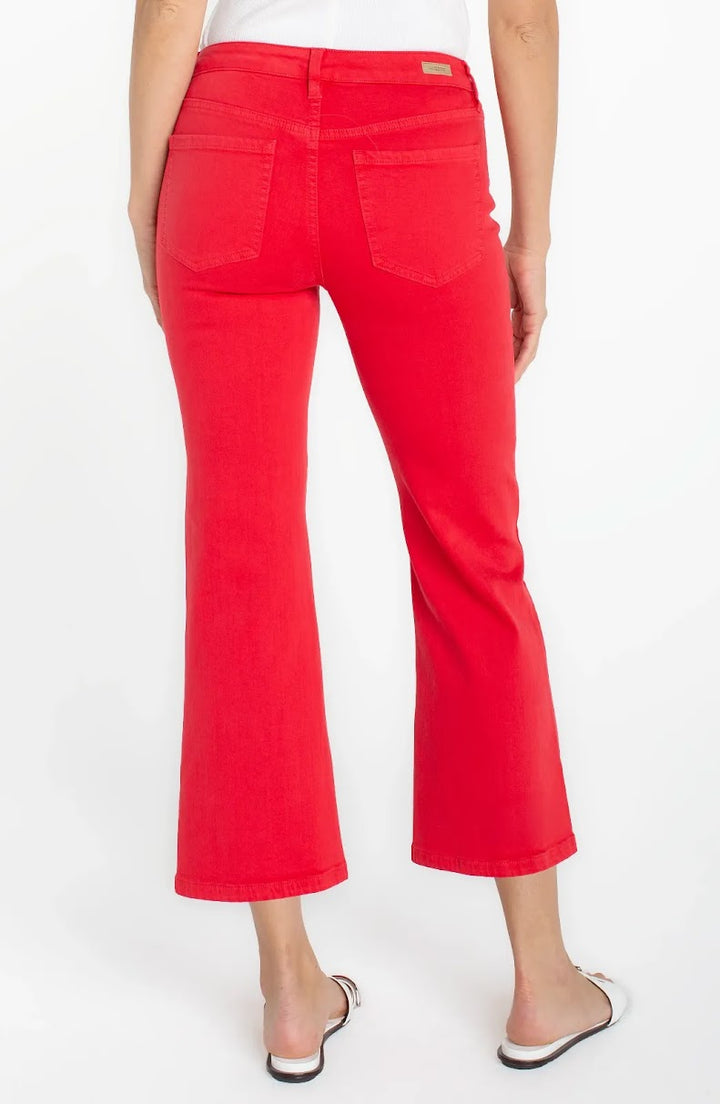 Hannah Crop Flare Jeans -  Cayenne