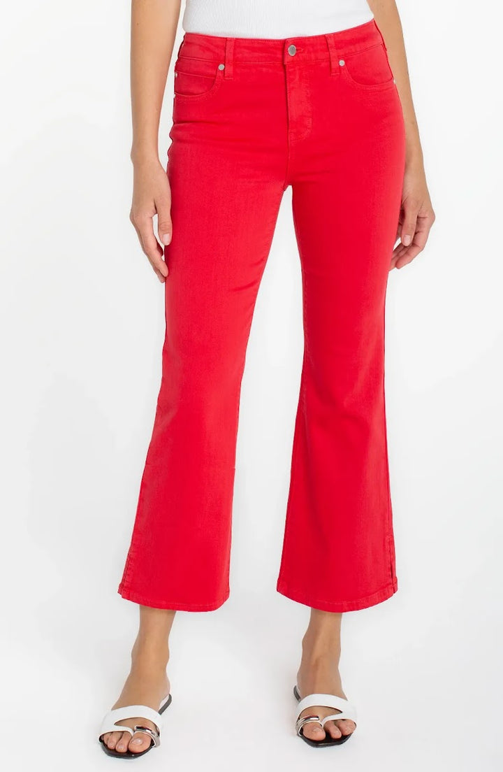 Hannah Crop Flare Jeans -  Cayenne