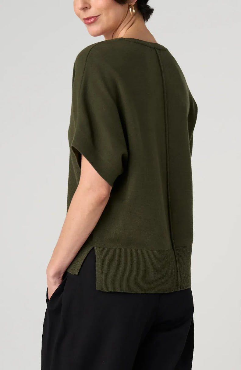 Veruca V Neck Sweater - Hunter Green