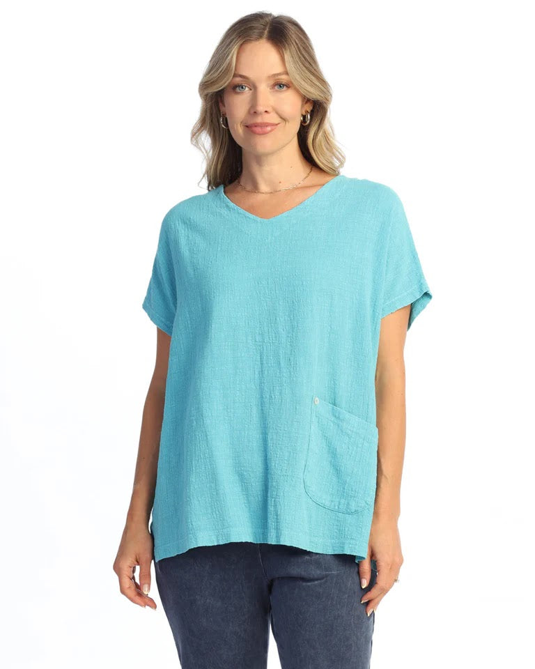 Easy Gauze Top - Sea Glass