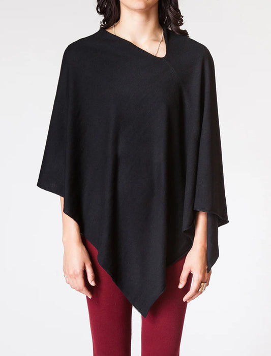 Eden Knit Poncho - Black