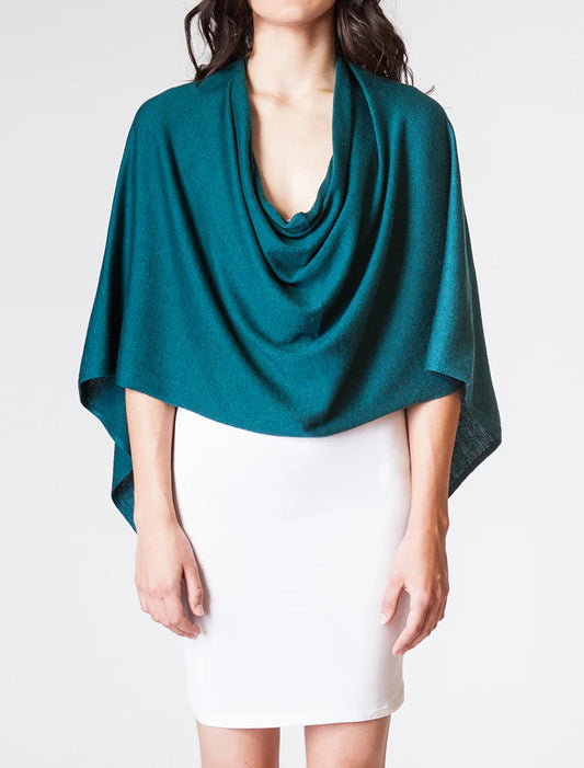Eden Knit Poncho - Dk Teal