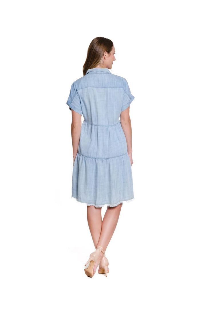 Twill Shirt Dress - Light Indigo