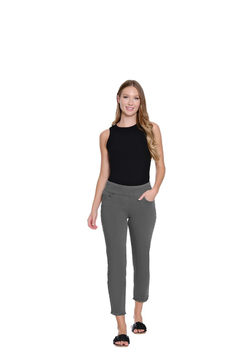 Slim Sation Ankle Pant - Med Gray Denim