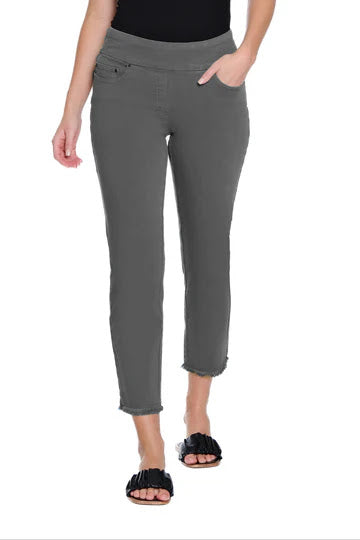 Slim Sation Ankle Pant - Med Gray Denim