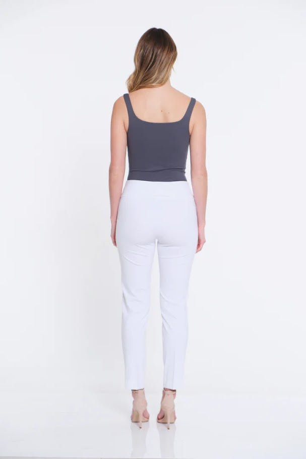 Slim-Sation Knit Ankle Pant - White