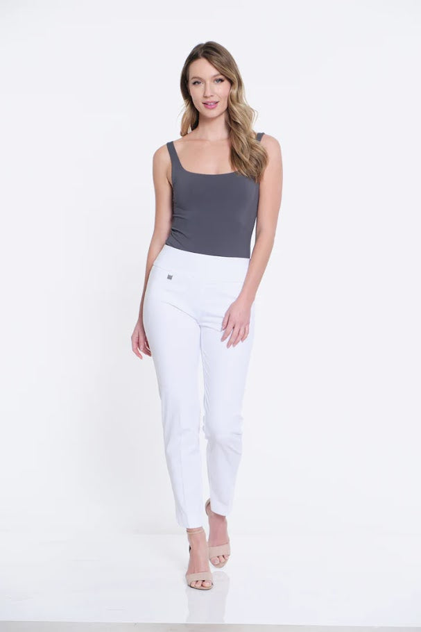 Slim-Sation Knit Ankle Pant - White