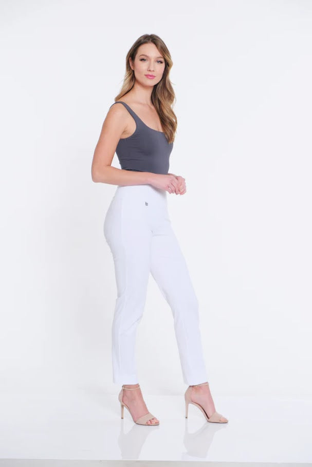 Slim-Sation Knit Ankle Pant - White