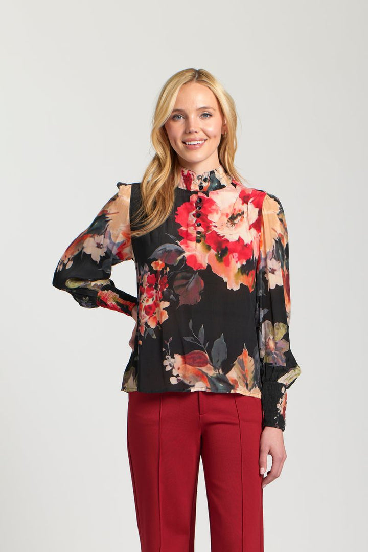 The Carli Blouse - Red Multi