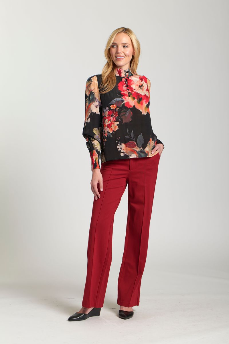 The Carli Blouse - Red Multi