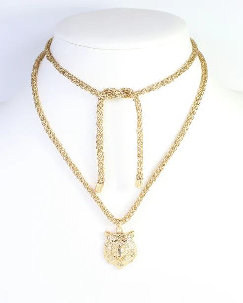 Corie Tiger Necklace - Gold