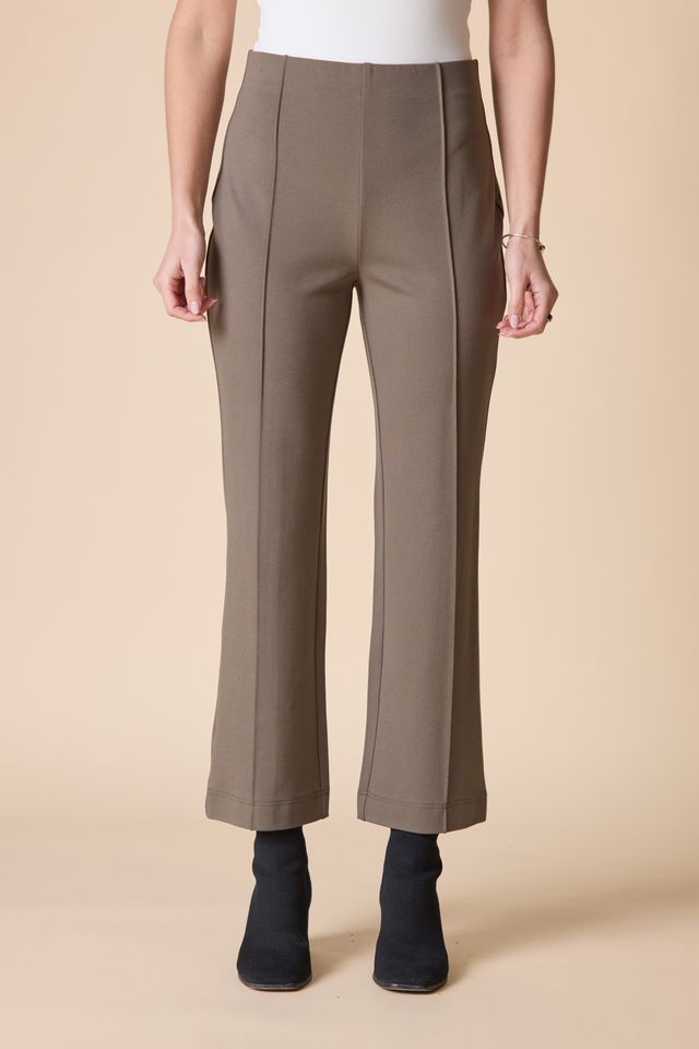 Luxe Ponte Kick Flare Pants - Umber