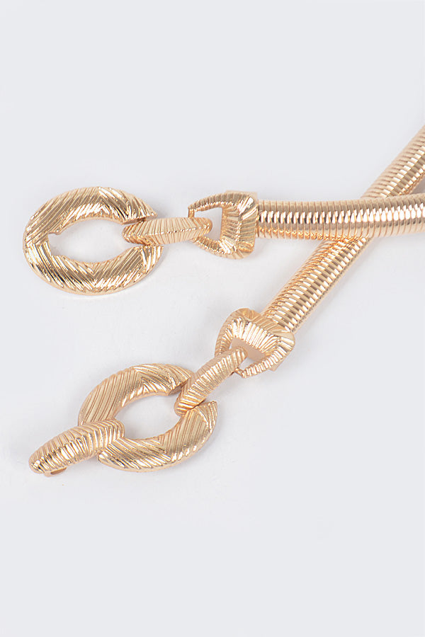 Metal Stretch Belt - Gold