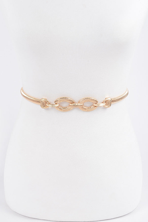 Metal Stretch Belt - Gold