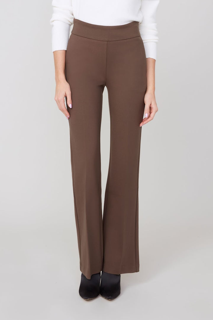Christine Full Length Trouser Pant - Chocolate