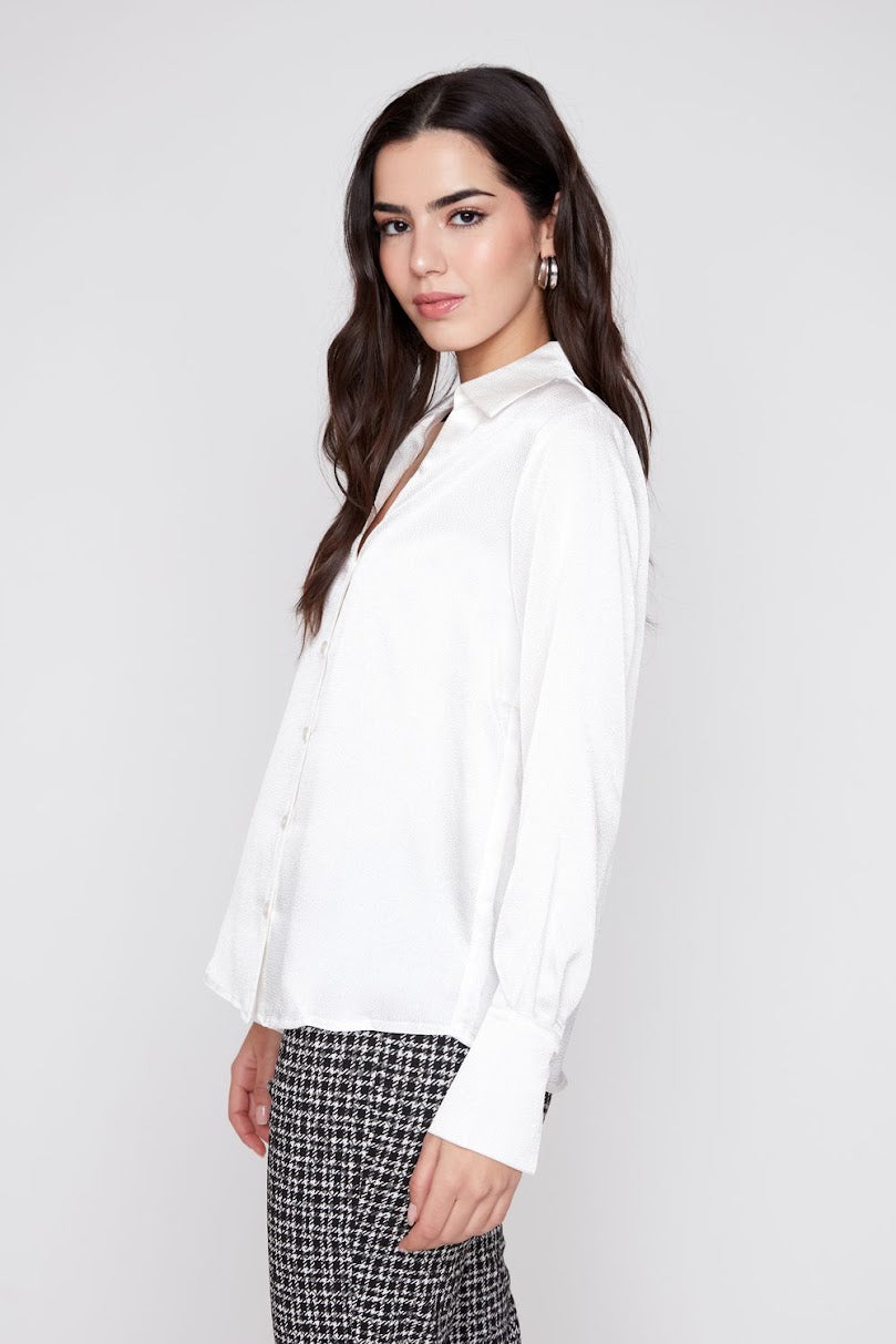 Perfect Solid Blouse - Creme
