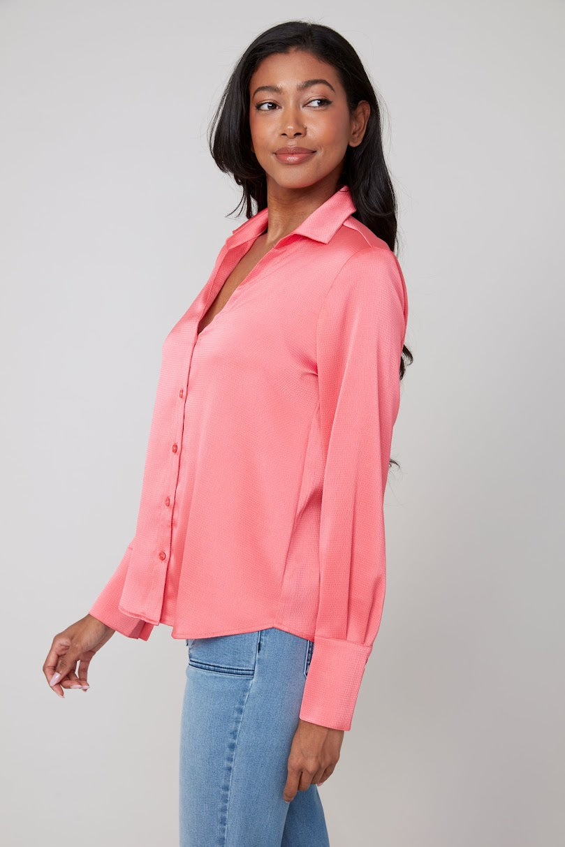 Perfect Solid Blouse - Melon