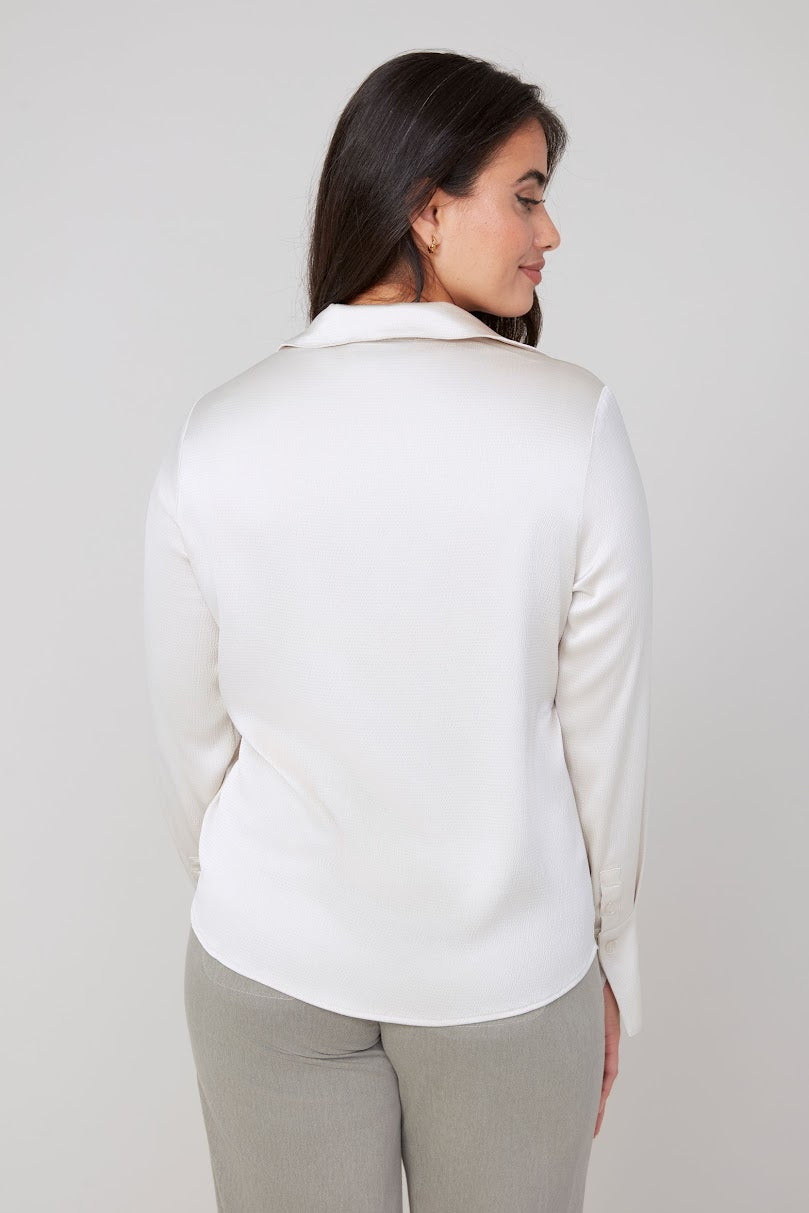 Perfect Solid Blouse - Oyster