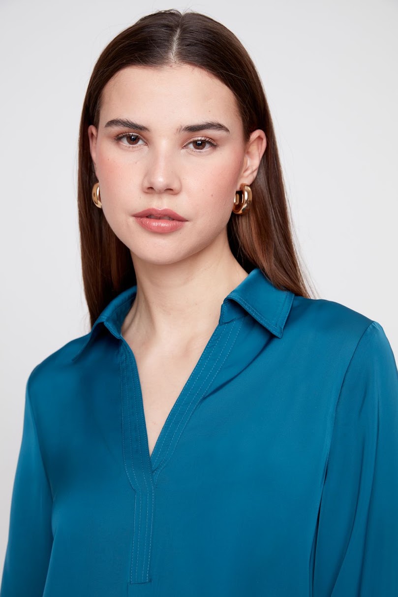 Delilah Blouse - Deep Sea