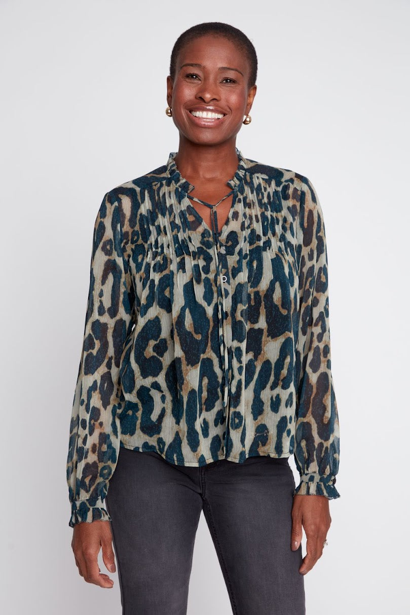 Celine Blouse - Storm Combo