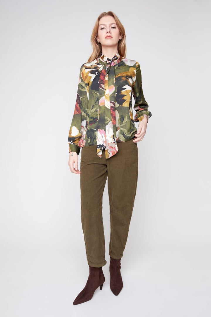 Macie Blouse - Olive Combo