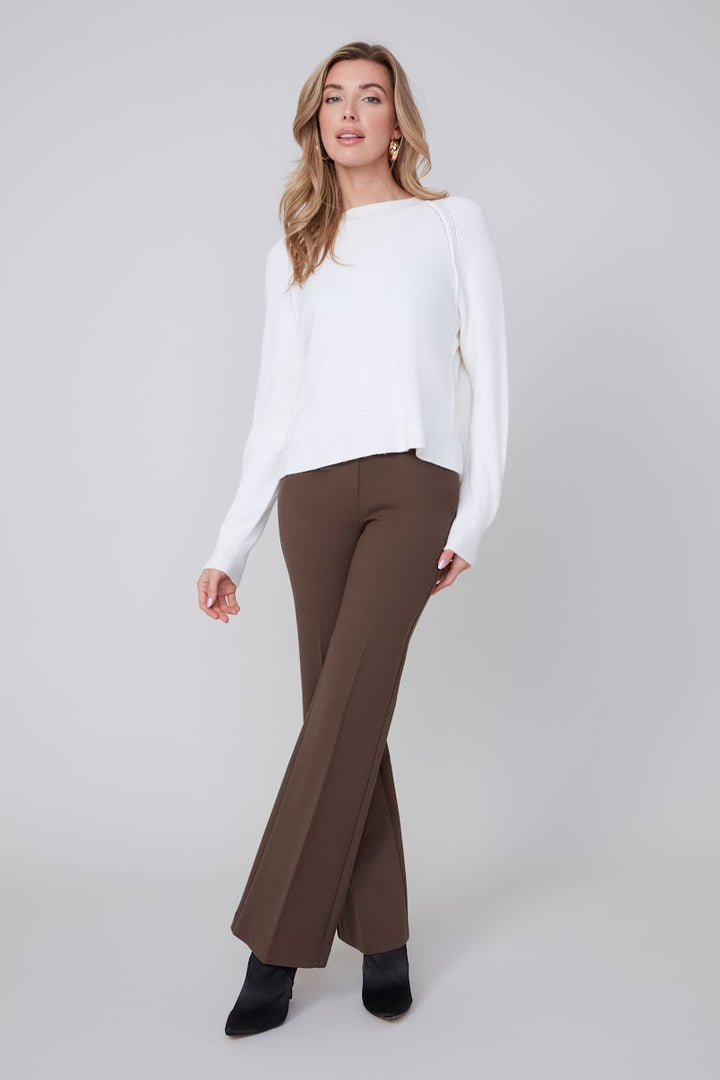 Christine Full Length Trouser Pant - Chocolate