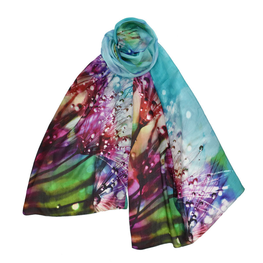 Digital Flower Print Scarf - Multi