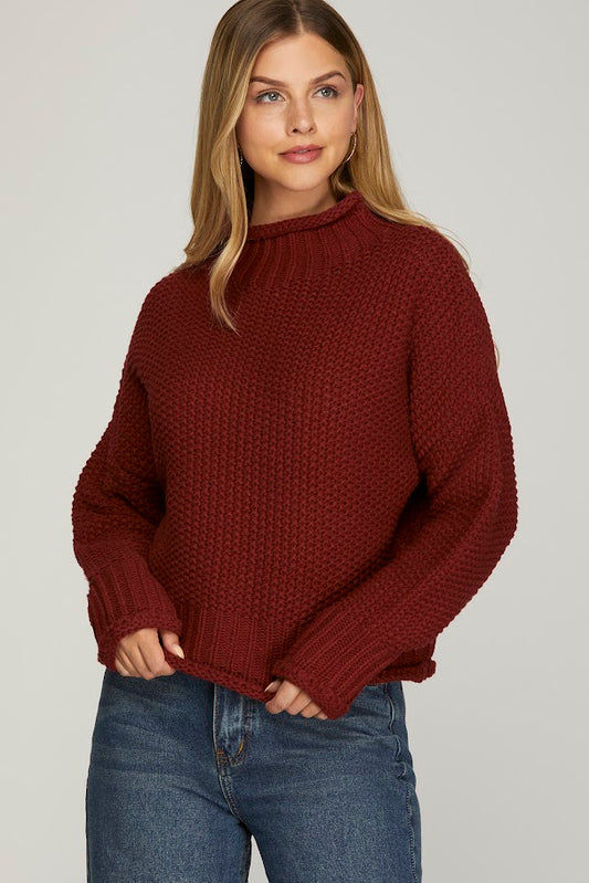 My Perfect Cozy Sweater - Garnet