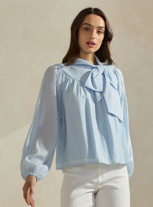 Ribbon Top - Sky