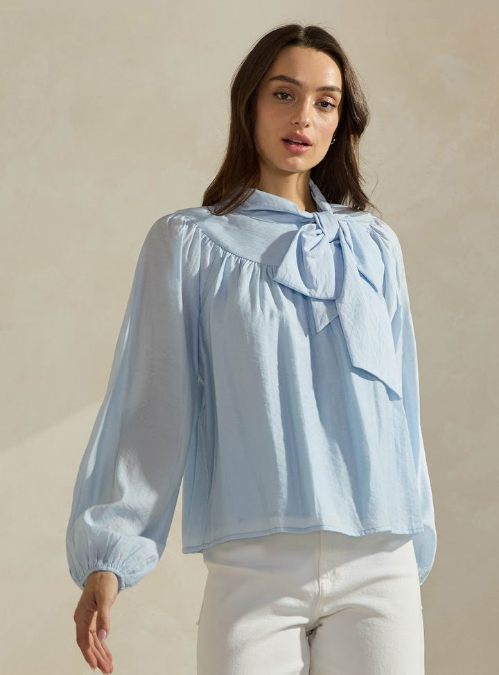 Ribbon Top - Sky
