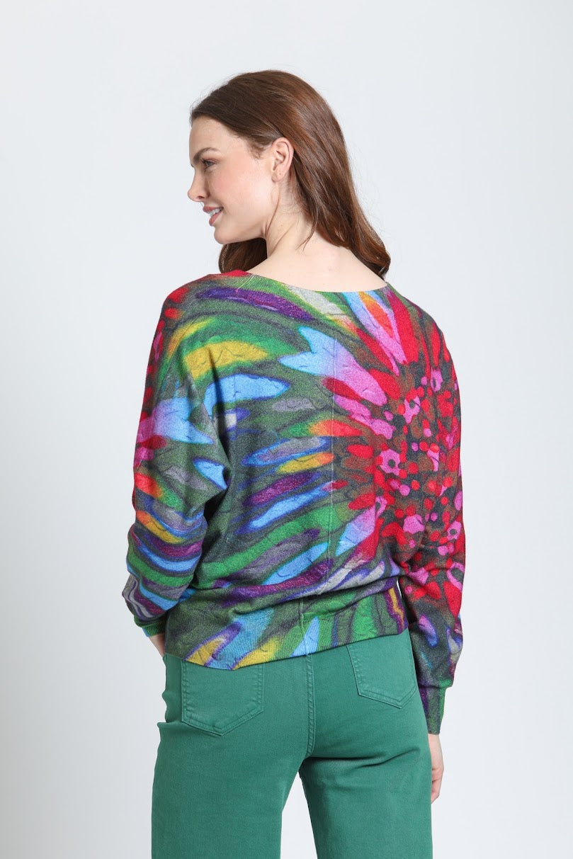 Aurora V Neck Sweater - Jewel Noir