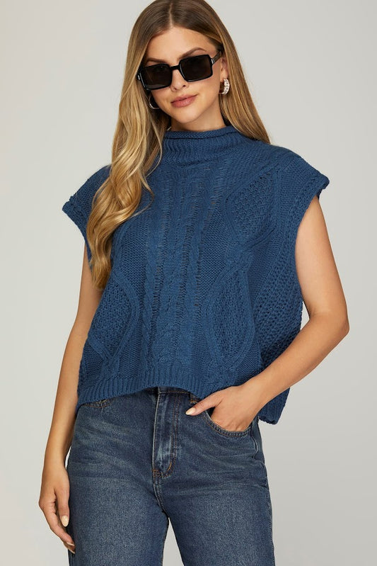 Brandy Sweater - Dusty Blue