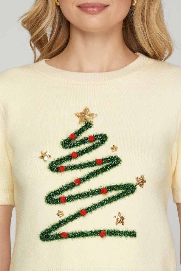 Oh Christmas Tree Sweater - Cream