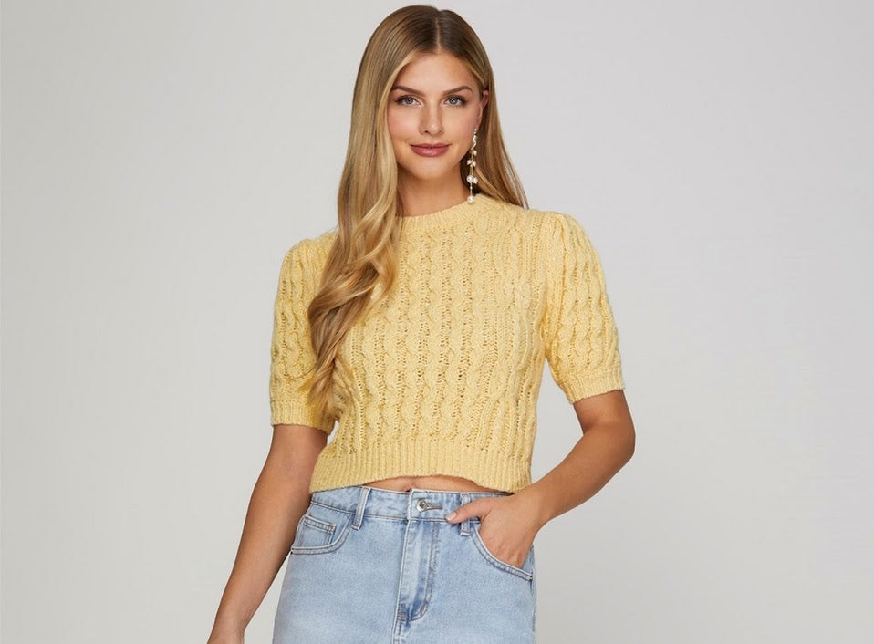 Hello Sunshine Sweater - Light Yellow