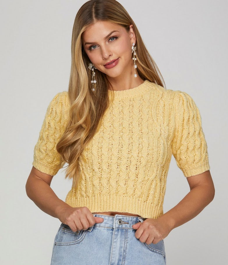 Hello Sunshine Sweater - Light Yellow