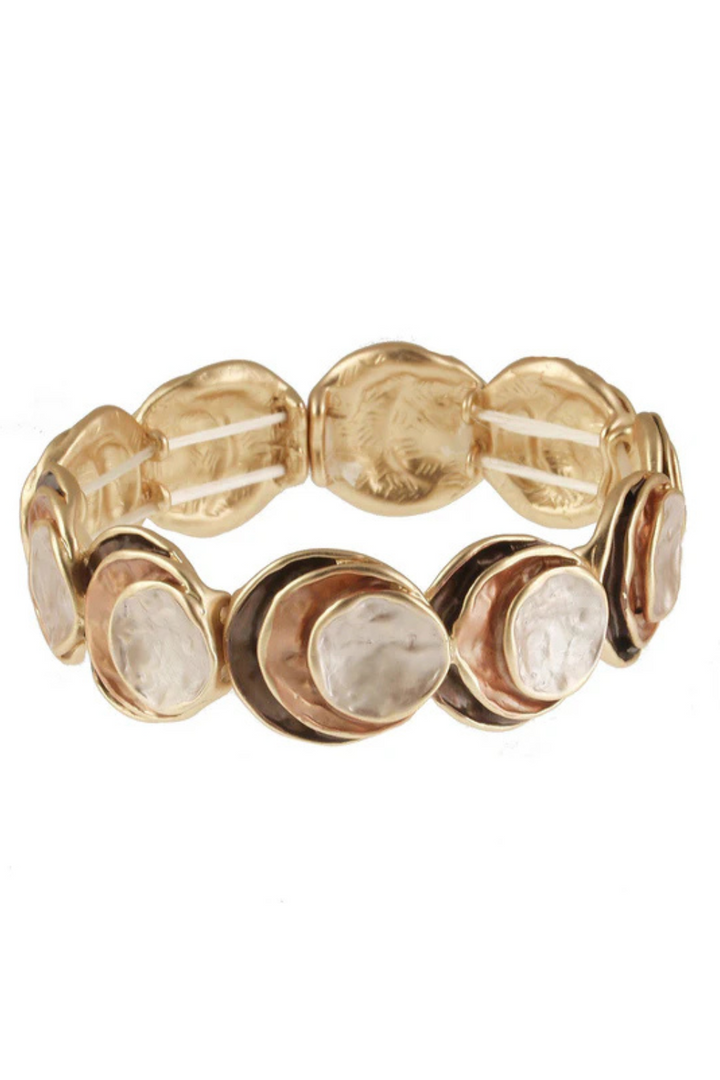 3 Circle Stack Bracelet - Coffee