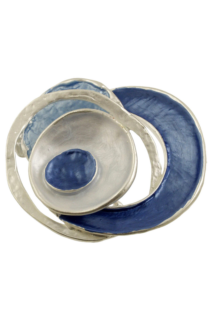 Layered Magnetic Brooch - Blue