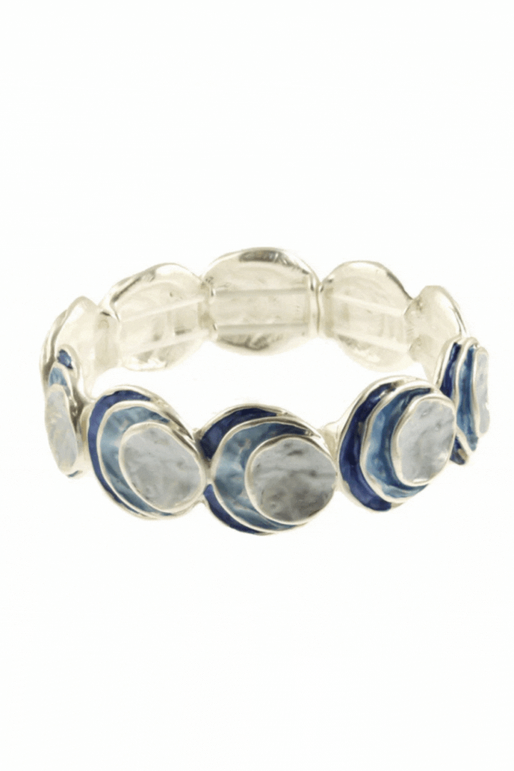 3 Circle Stack Bracelet - Blue