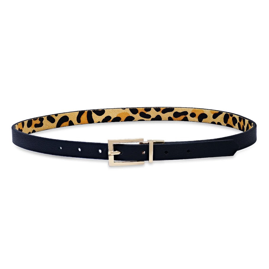 Pasadena Belt - Black/Leopard