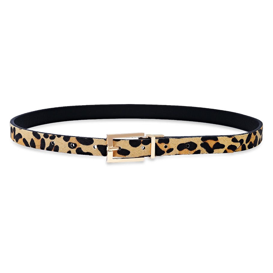 Pasadena Belt - Black/Leopard