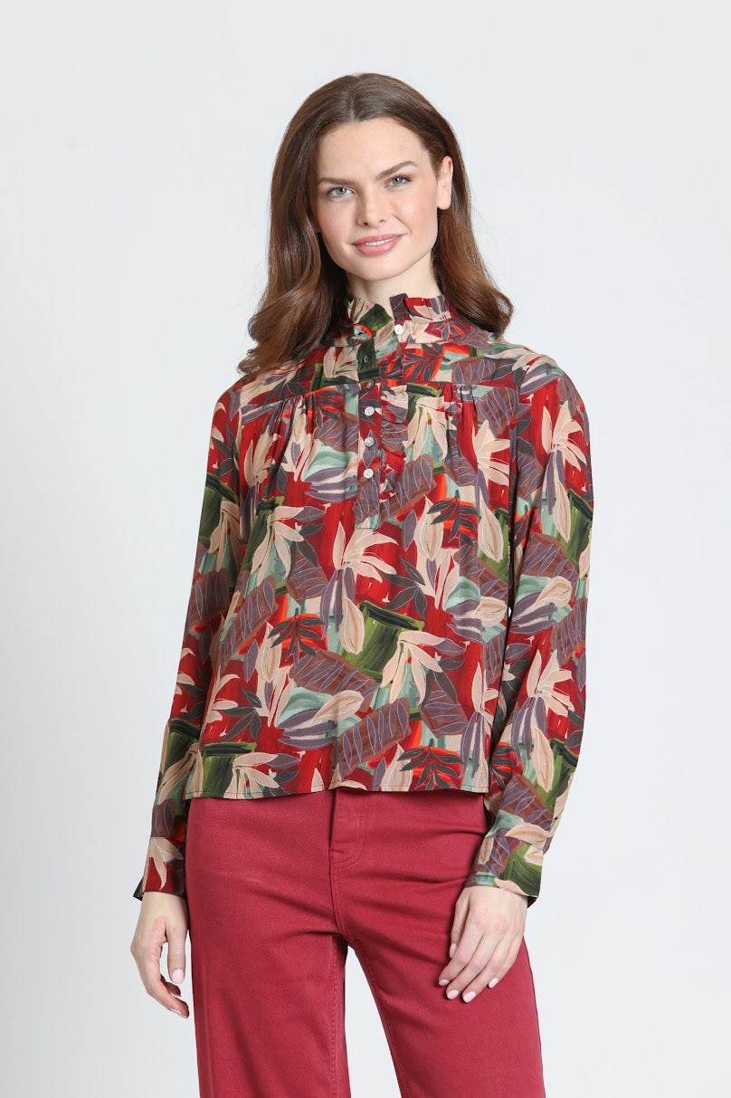 Celine Top - Crimson Forest Multi