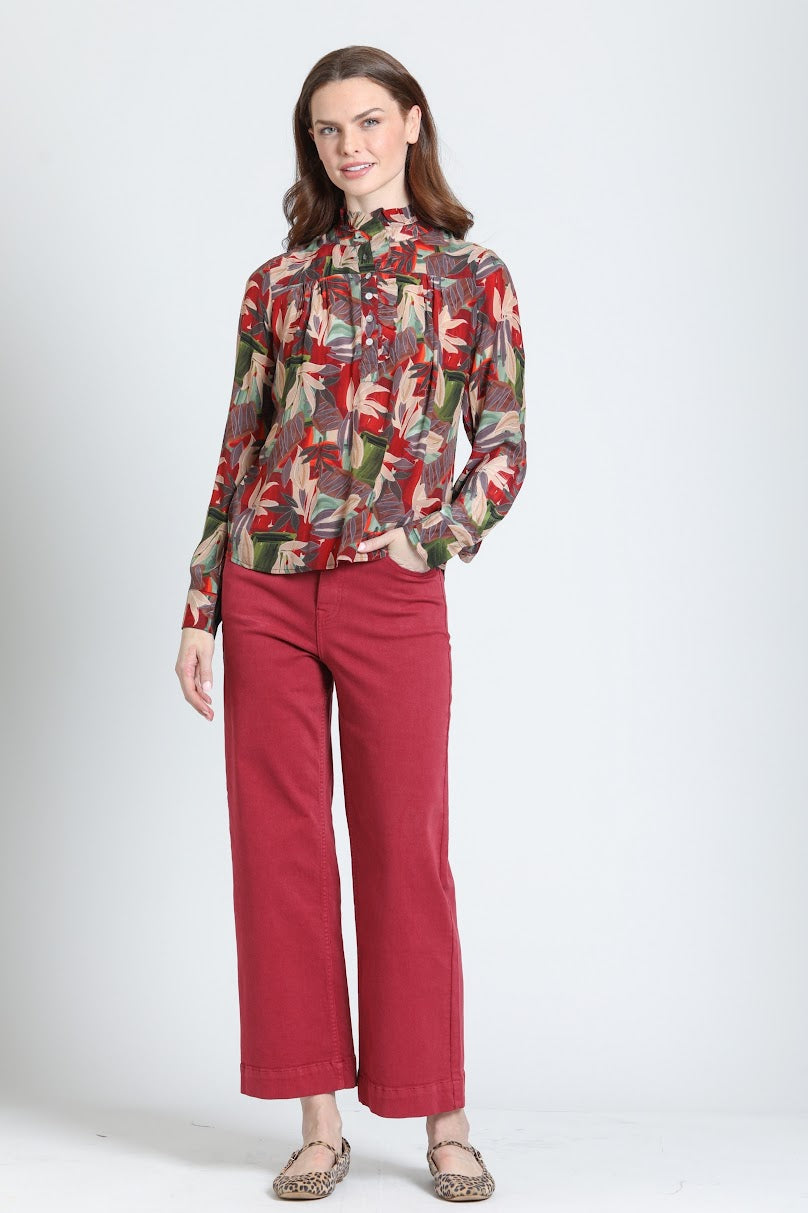 Celine Top - Crimson Forest Multi