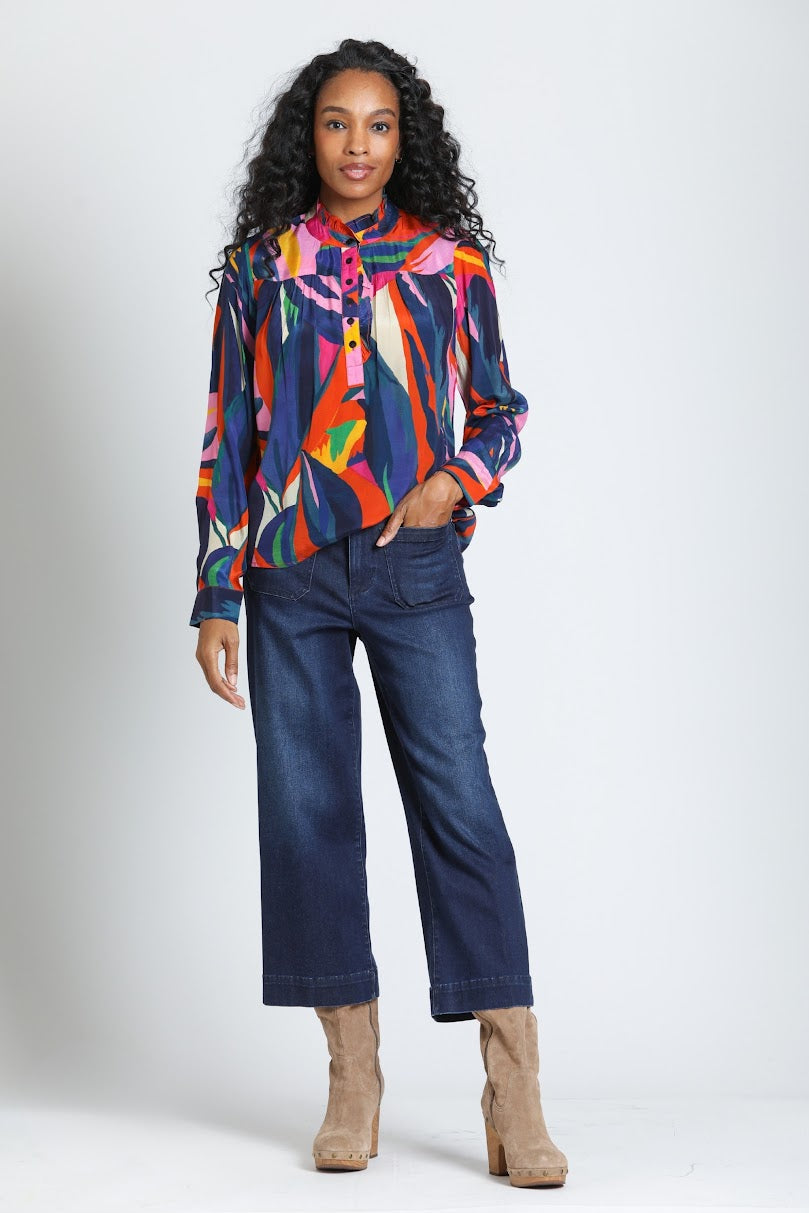 Izzy Blouse - Indigo Sapphire &amp; Bloom