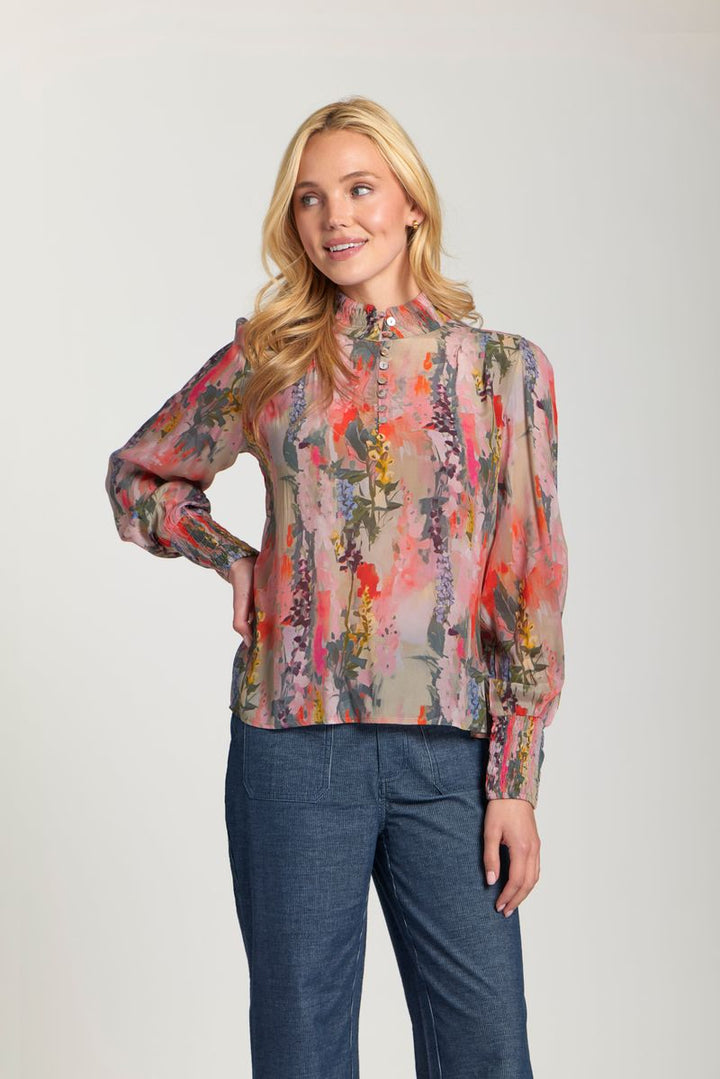 The Celine Blouse - Pink Multi