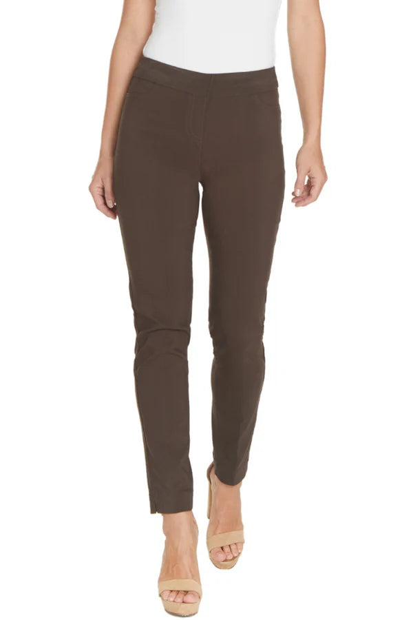 Slim Sation Wide Band Pant - Chocolate