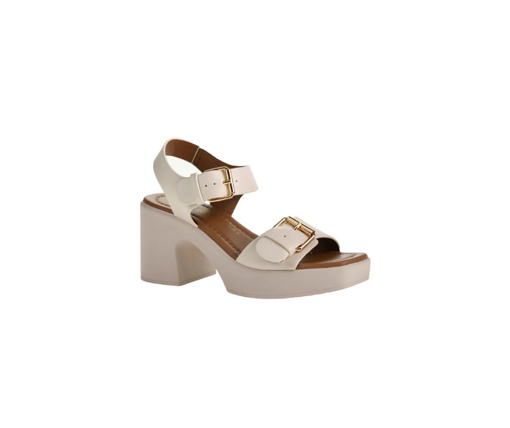 Drew Platform Sandal - Cream