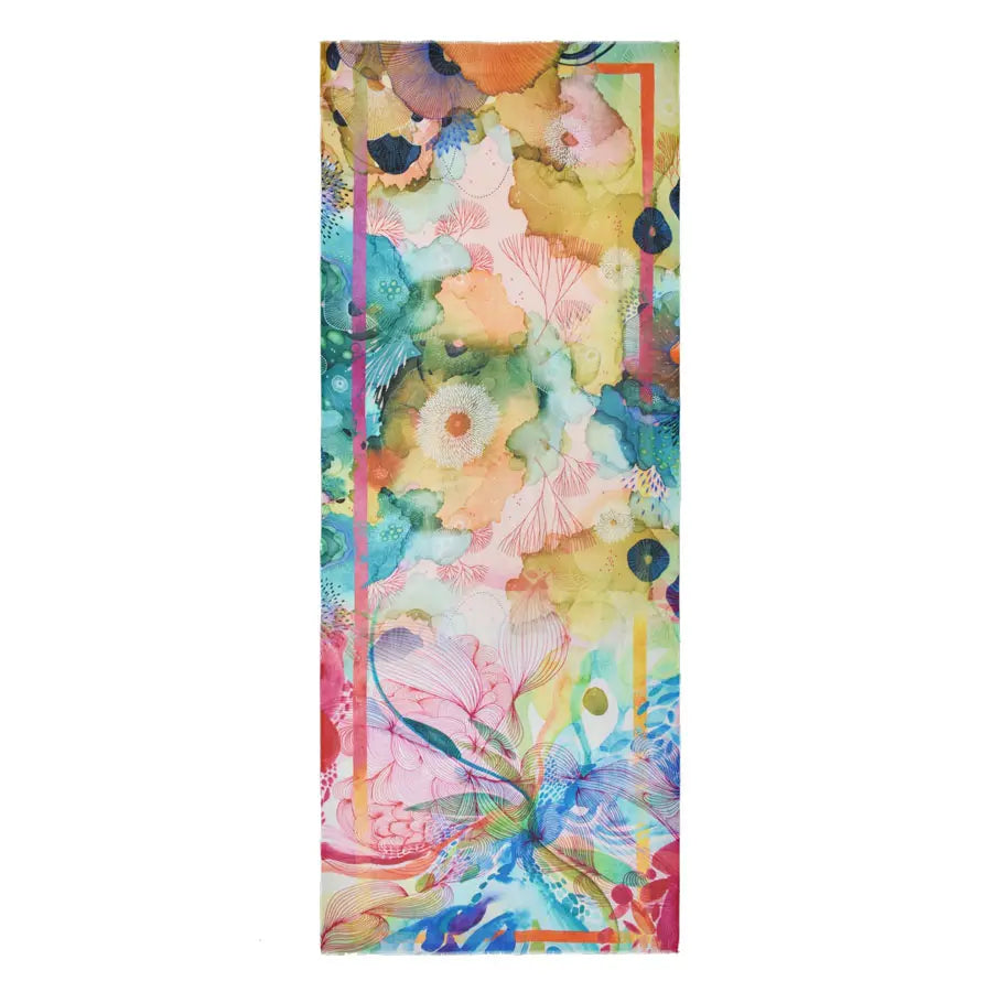 Coral Print Scarf - Multi