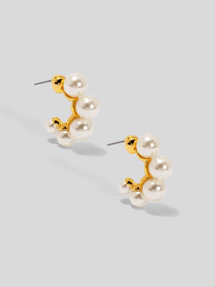 Penelope Pearl Cluster Earring - Pearl